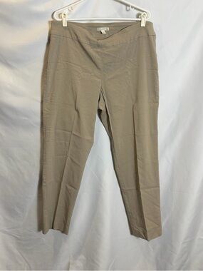 Dana Buchman Straight Leg Pants in Taupe Beige